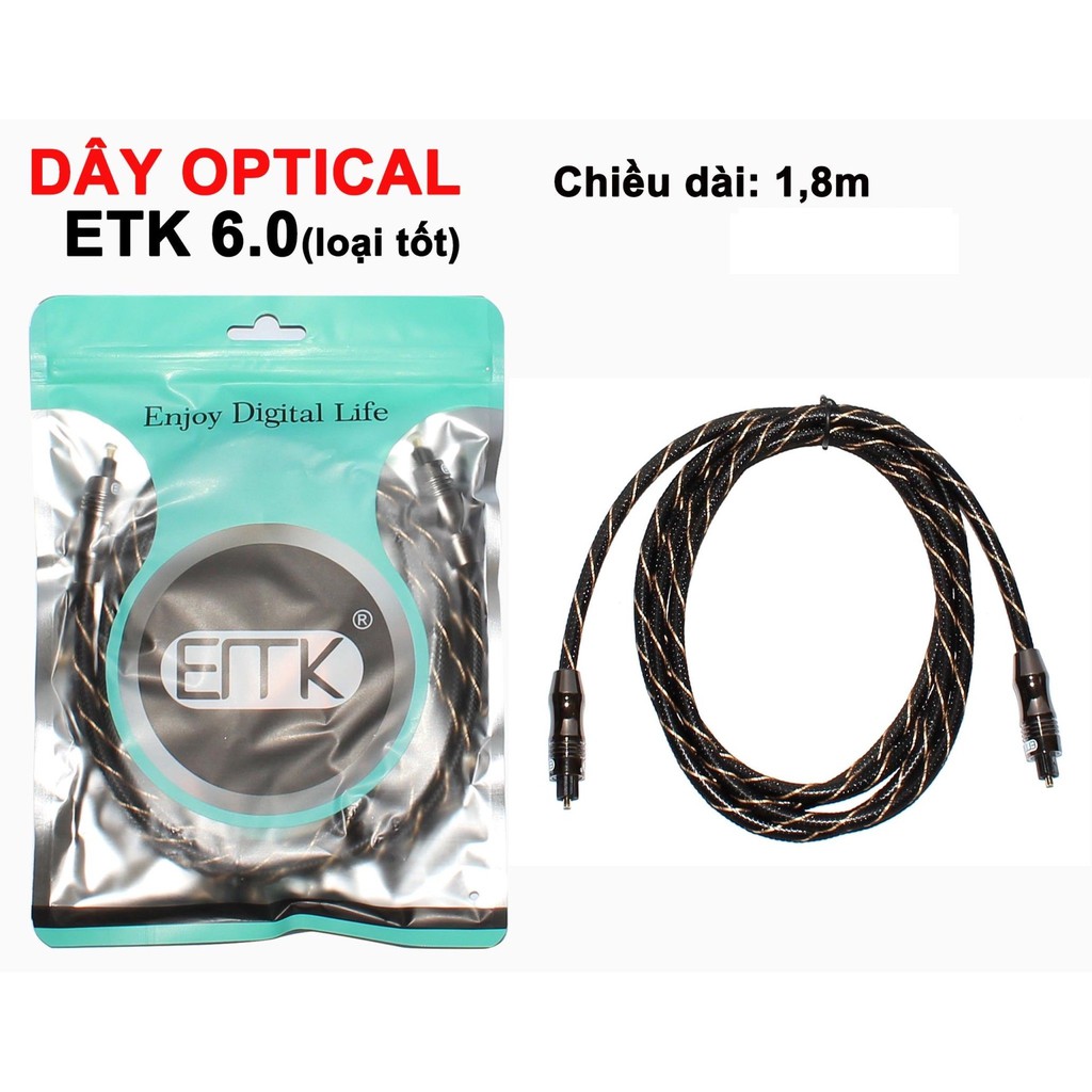 CÁP QUANG OPTICAL 6.0 DÂY DÙ DÀI 1,8 MÉT HÀNG XỊN