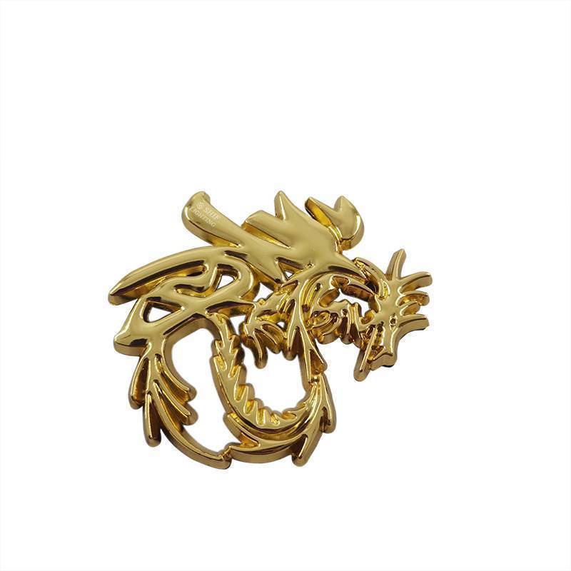 1 Miếng dán trang trí xe hơi hình rồng Trung Hoa bằng kim loại