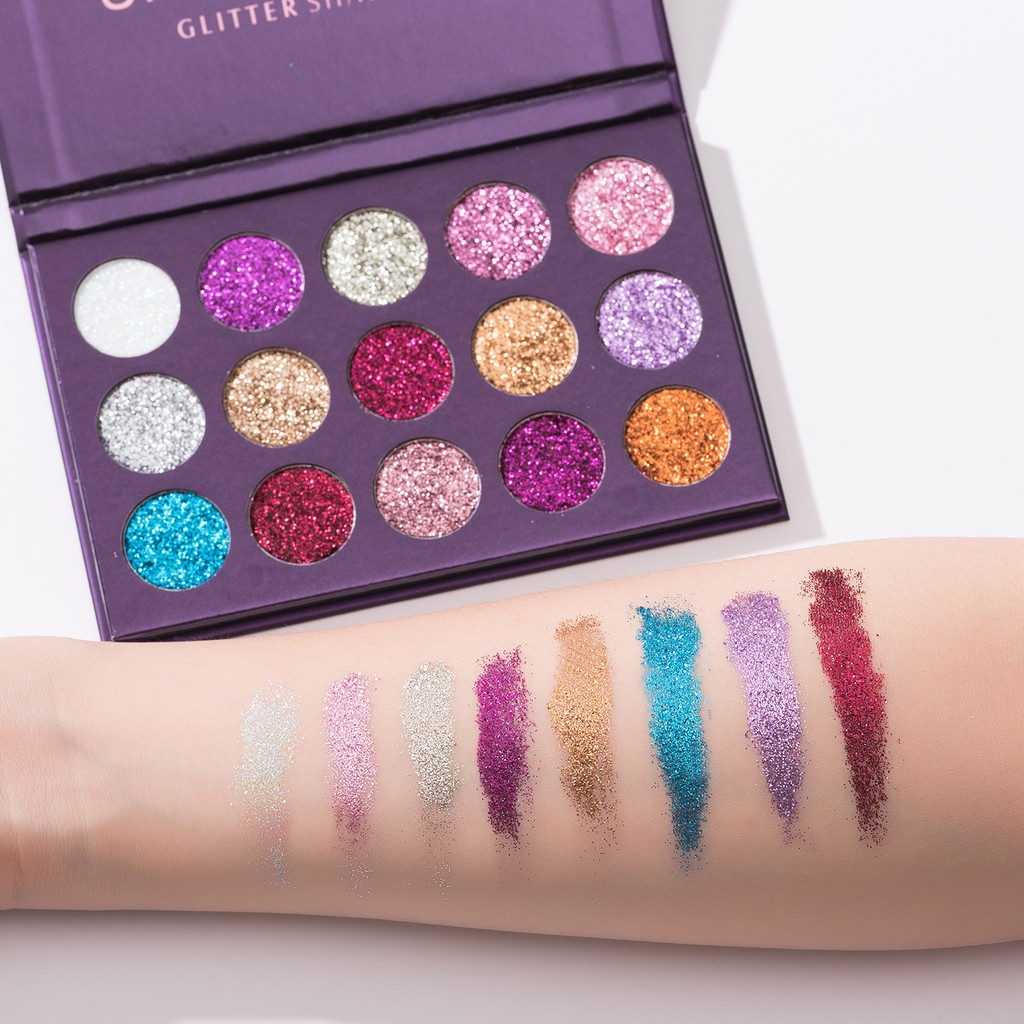 Bảng phấn mắt Pvới 15 màu sắc lấp lánh lâu trôi trang điểm bắt mắt | BigBuy360 - bigbuy360.vn