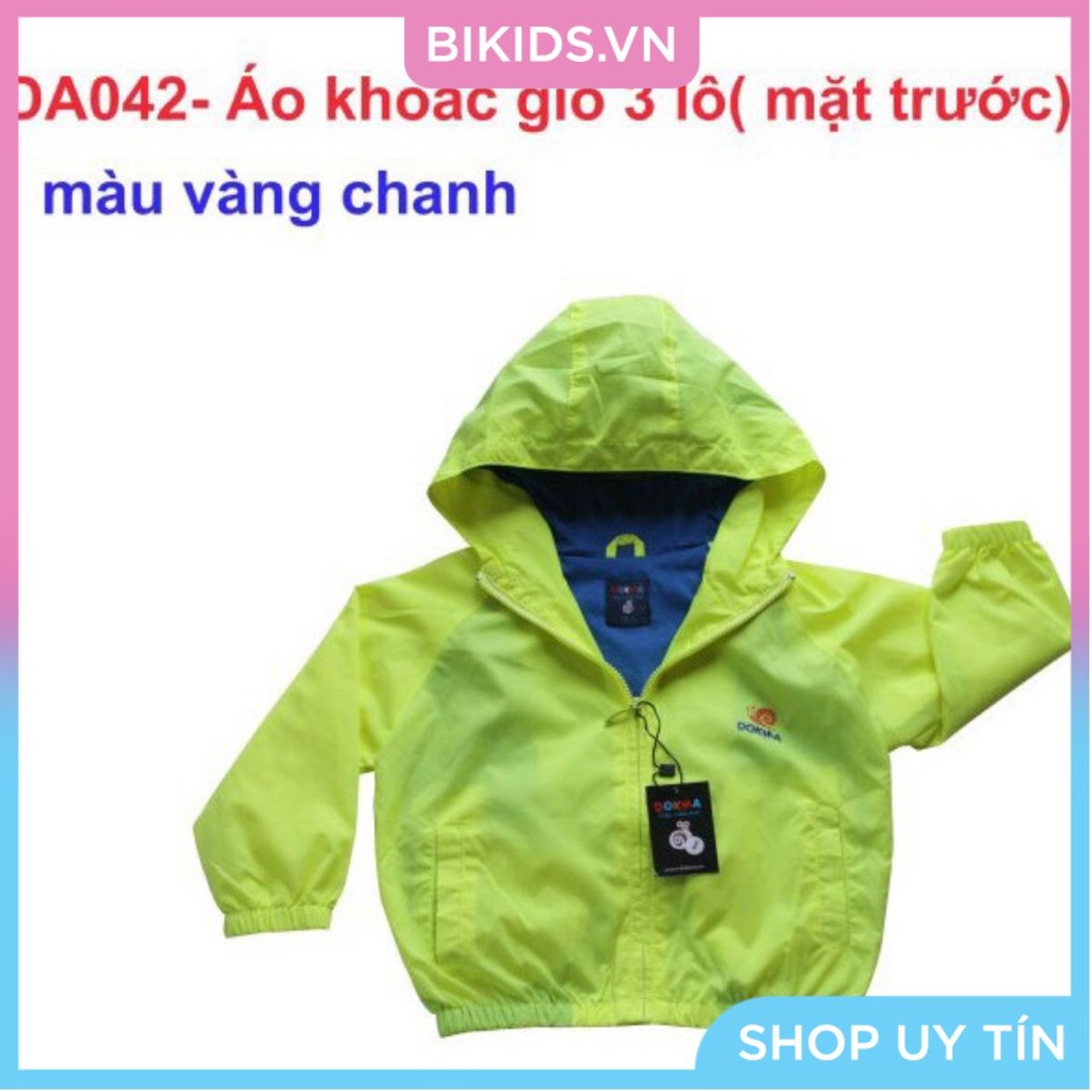 Áo khoác gió 2 lớp cho bé chất siêu đẹp Dokma (1-7 tuổi)