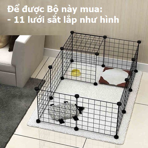 HCM- Miếng ghép vạn năng 35x35cm - lắp ghép chuồng mèo, quây chó, làm kệ trang trí