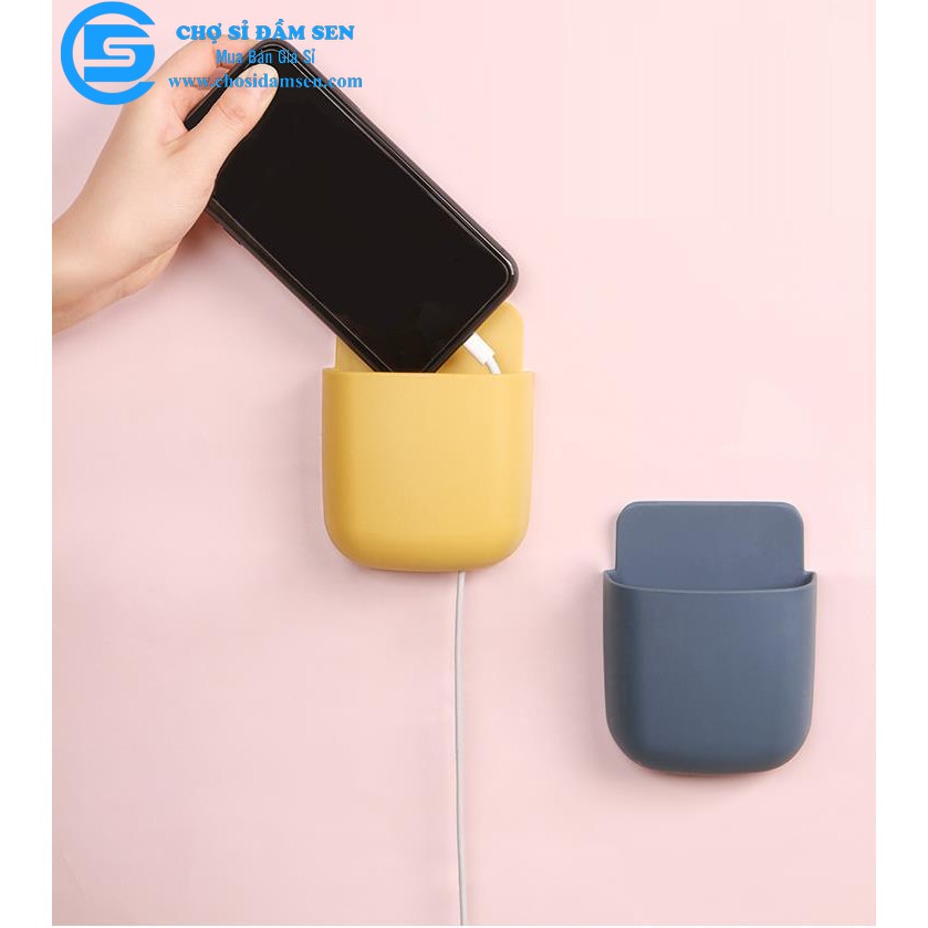 Hộp treo sạc điện thoại G10-Hoptreosac, kệ treo remote, đồ dùng  dán tường đa năng tiện lợi giúp không gian gọn gàng, ng