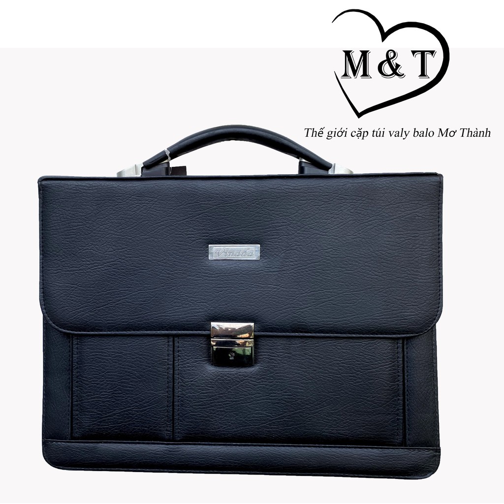 Cặp da công sở tay rút hộp lệch VINADA