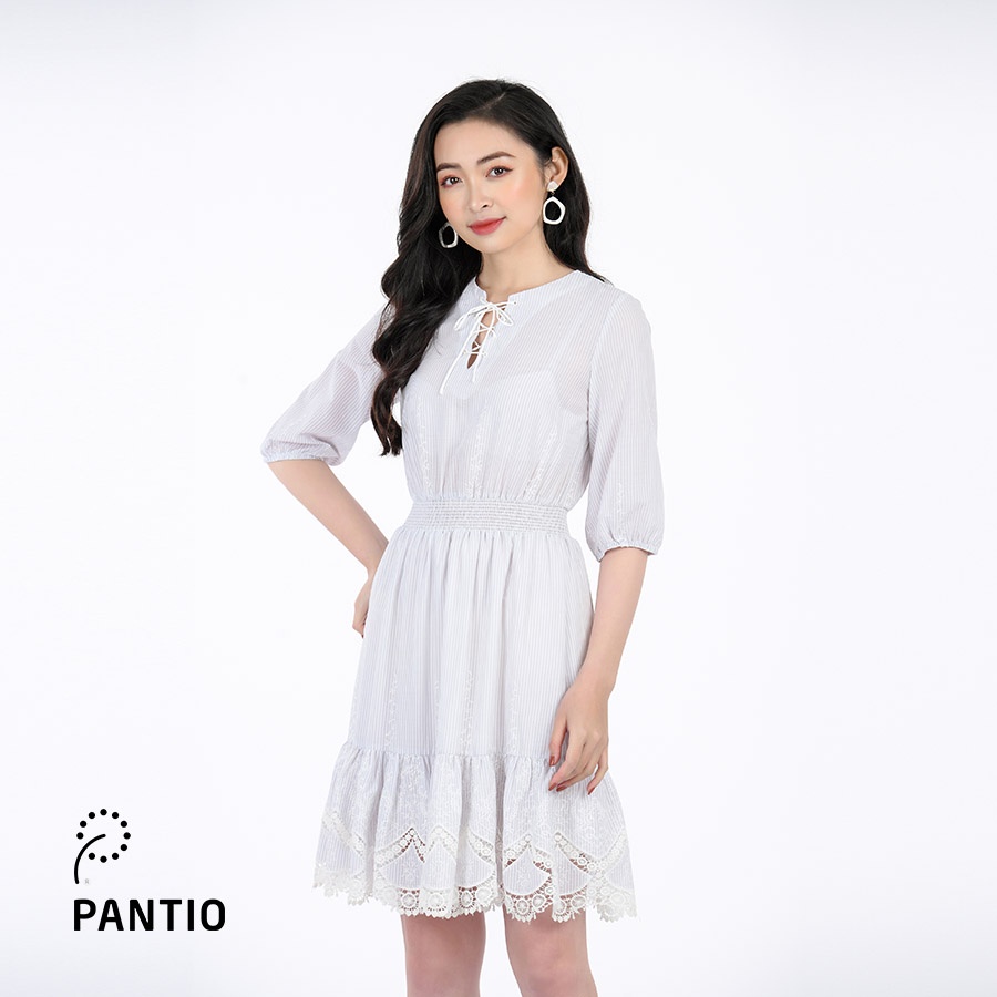 Đầm công sở tay lỡ phối hoạ tiết FDC32937 - PANTIO