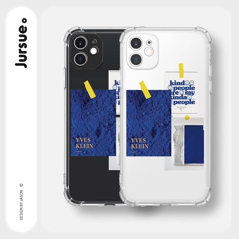 Ốp lưng JURSUE chống sốc hình dễ thương đẹp ngộ nghĩnh cho iPhone 13 12 11 Pro Max SE 2020 X XR XS ip 8 7 6 6S Plus Y106