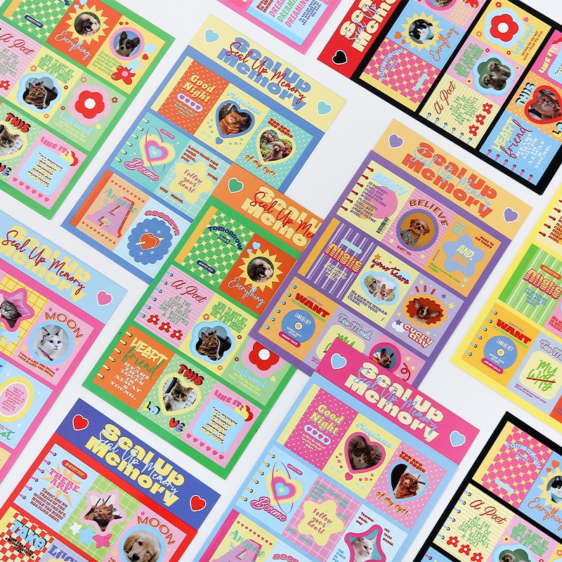 Sticker Giấy Dán Tường Họa Tiết Imoda Phong Cách Hàn Quốc Độc Đáo Trang Trí Sổ Tay DIY