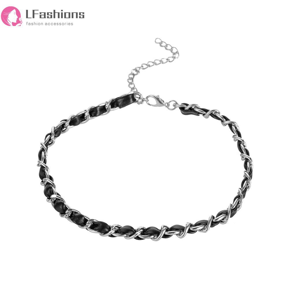 Vòng Cổ Choker Mini Làm Từ Da Pu Phong Cách Hiphop