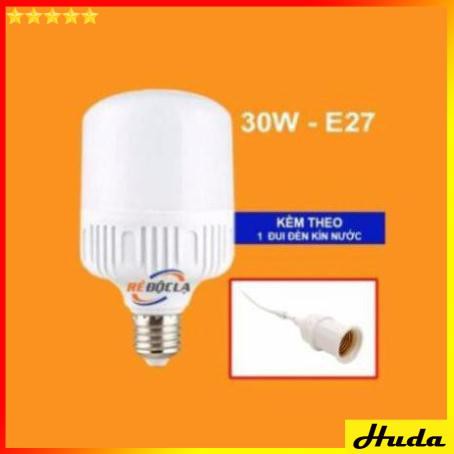 Đèn Led Buld Trụ TOWO Siêu Sáng 30W kèm đui đèn E27 - ánh sáng Trắng, Vàng  DSG