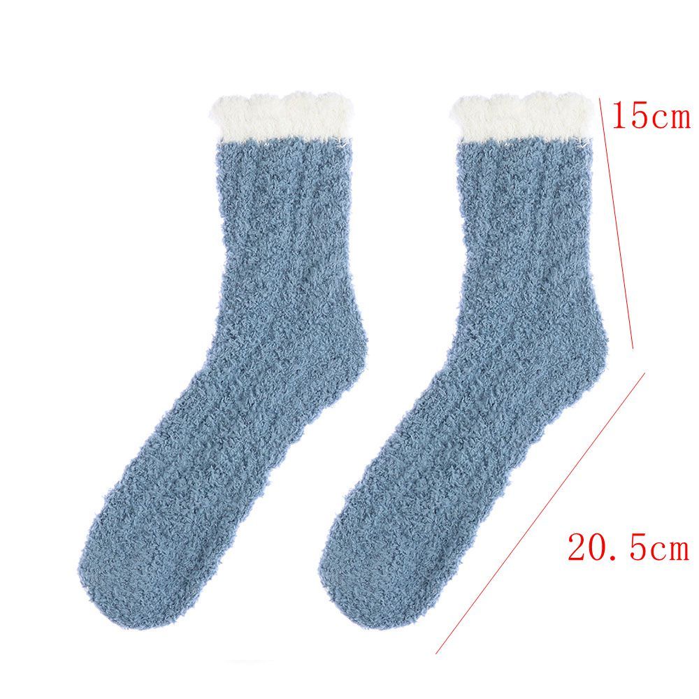 Đôi vớ nhung san hô mềm mại giữ ấm mùa đông cho nữ