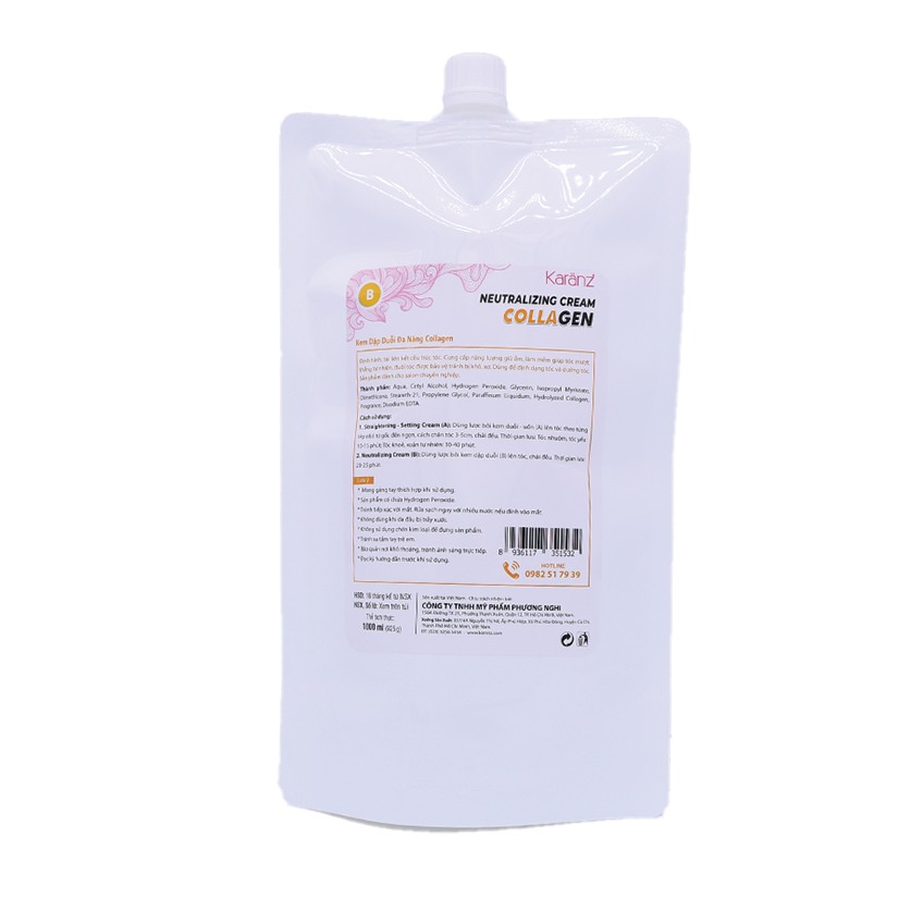 Dập duỗi  Collagen siêu mượt, siêu định hình Tinh Sữa Dừa  Karanz 1000ml