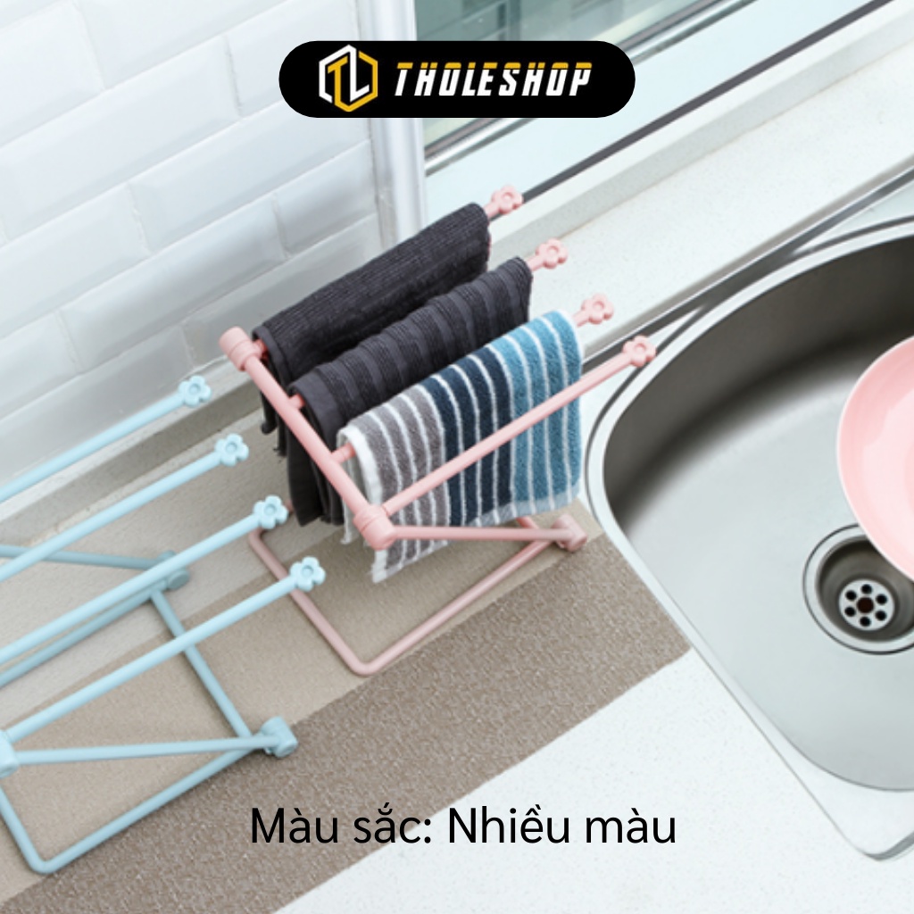 Giá Treo Khăn Lau Nhà Bếp - Cây Treo Khăn, Úp Ly, Bình Sữa Chữ Z Gấp Gọn 9555
