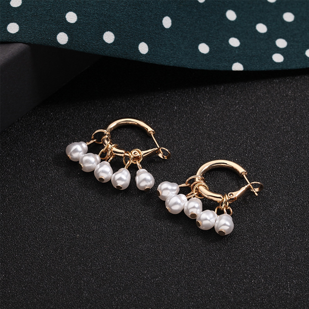 Đôi Khuyên Tai Dáng Dài Đính Ngọc Trai Thiết Kế Thời Trang