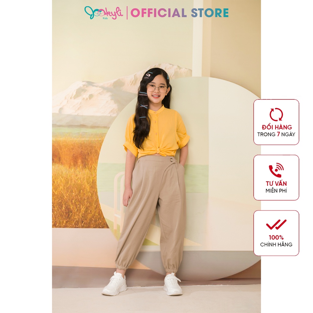 Áo sơ mi JOOKYLI bé gái màu vàng 16G0946