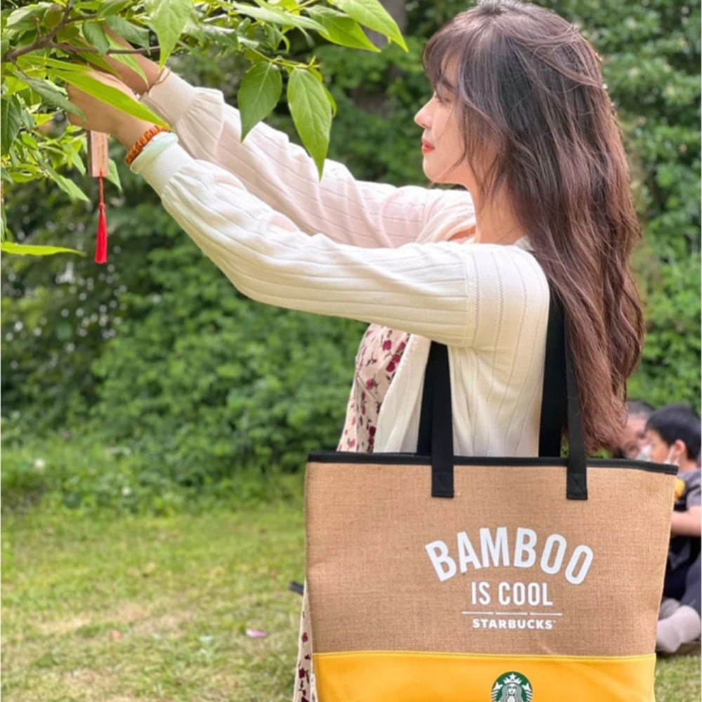 【DREAMLIFE】Tote Bag Canvas Bag Durable Handbag Khaki Lunch Bag Minimalism Protable