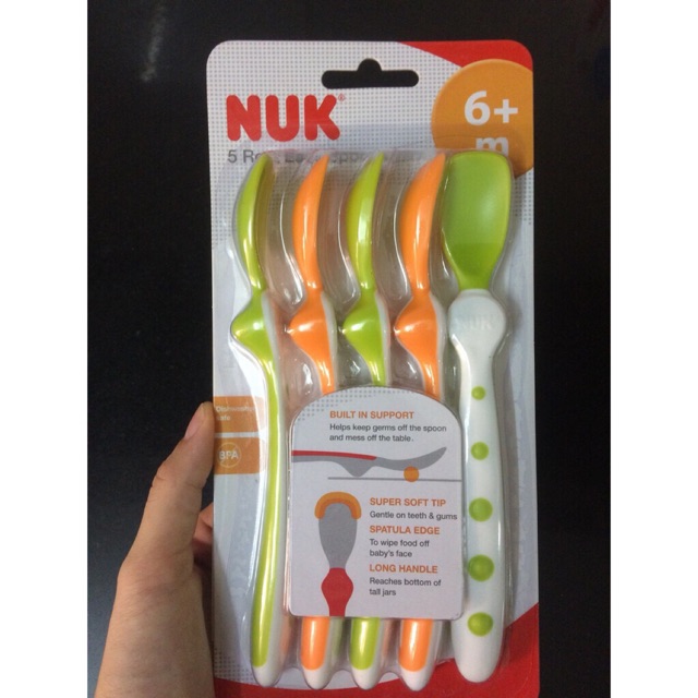 Bộ thìa mềm ăn dặm Nuk cho trẻ từ 6 tháng