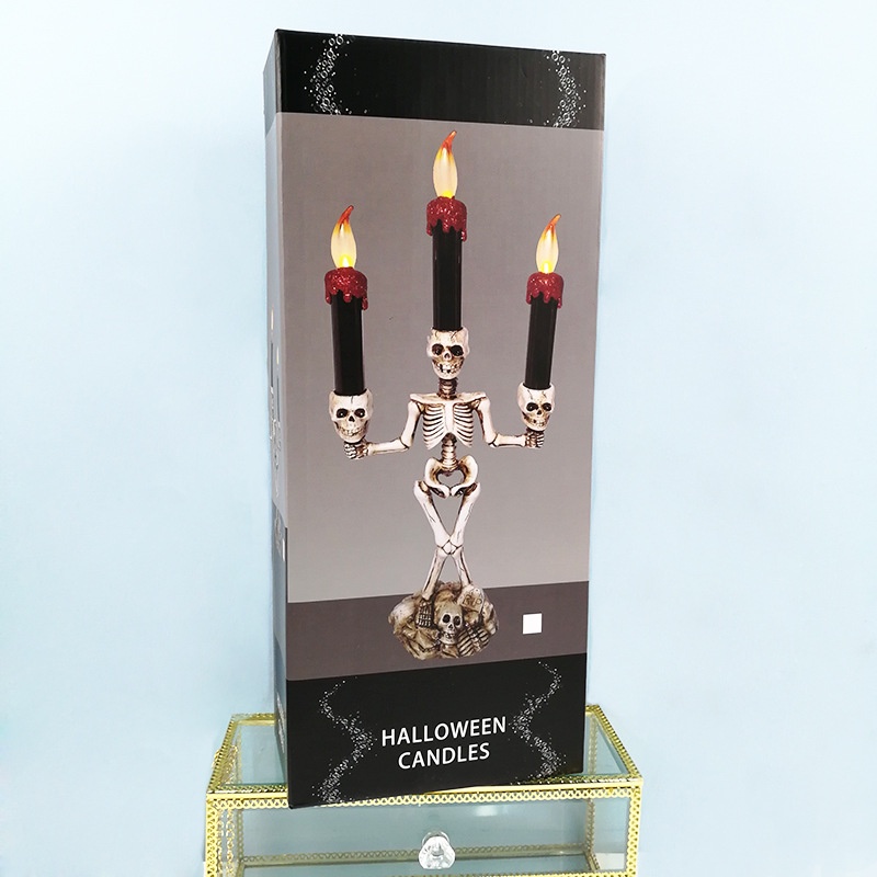 Giá Đỡ Đèn LED Hình Đầu Lâu Trang Trí Halloween