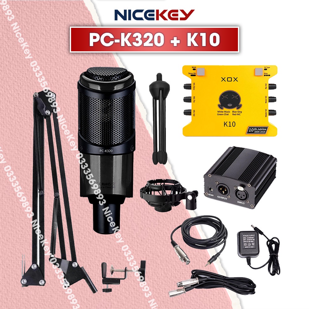 Combo Mic Thu Âm TAKSTAR PC K320, Sound Card K10, Micro Chuyên Nghiệp, Hàng Chính Hãng [BH 1 NĂM]