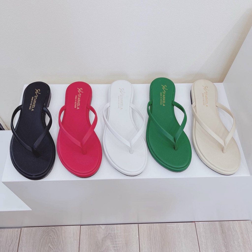 Dép kẹp màu siêu xinh đế xẹp chất da mềm mịn đi êm - Chị Chảnh Store