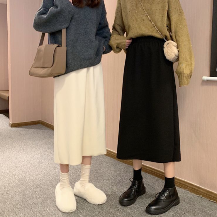 Đầm Dài Trung Bình Thời Trang Mùa Đông Đơn Giản