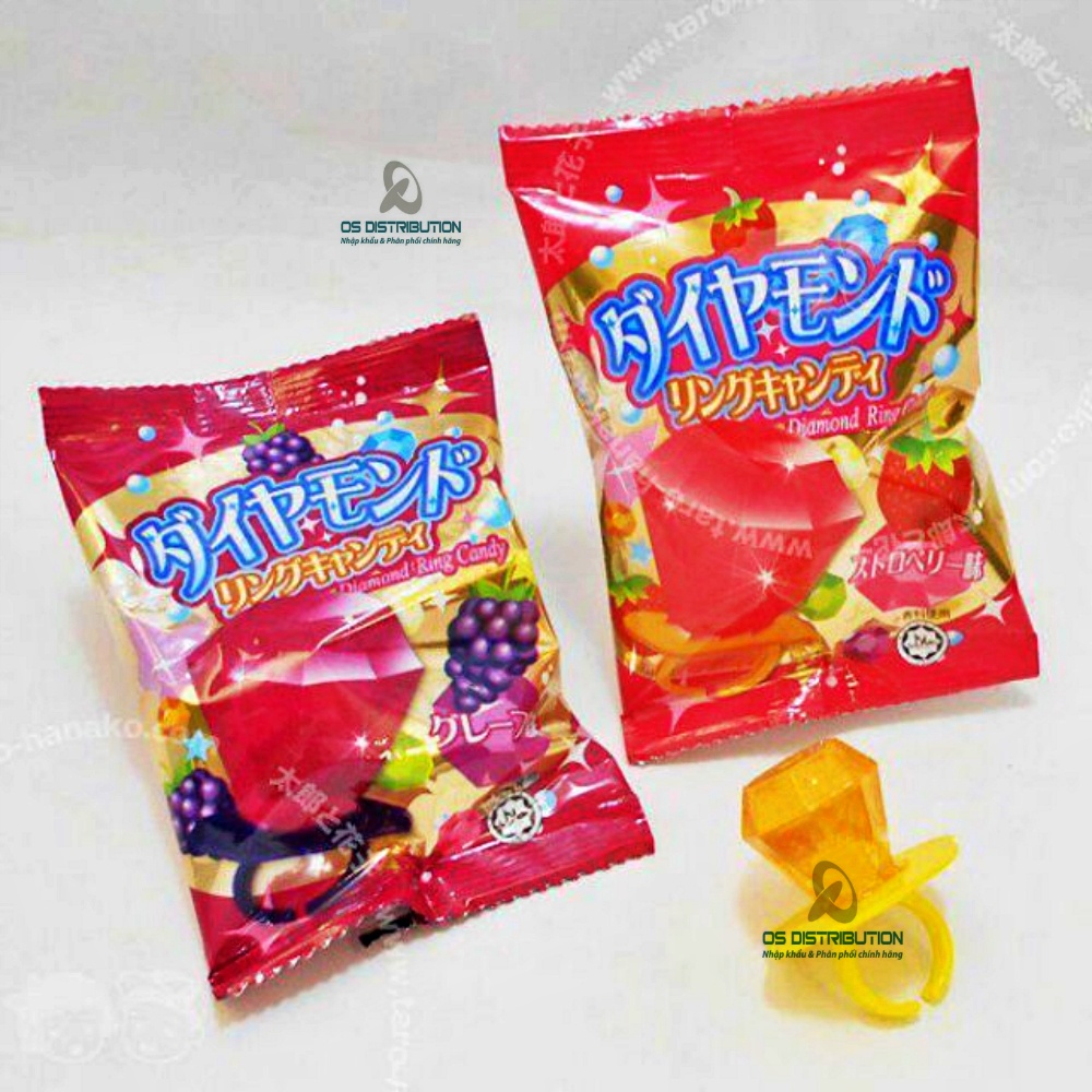 Kẹo mút nhẫn kim cương Nhật Bản Diamond Ring vị hoa quả Yaokin