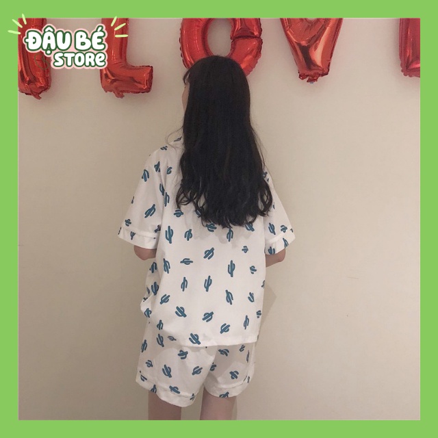 Bộ Ngủ Sương Rồng Ulzzang Cute Form Rộng - Pijama Hè Bộ Mặc Nhà Ngắn Tay Hot Trend - Daube - S015