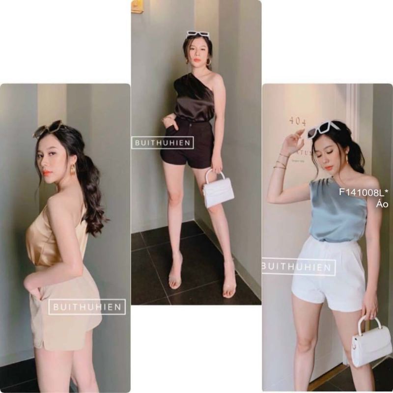 Áo phi lụa kiểu lệch vai!