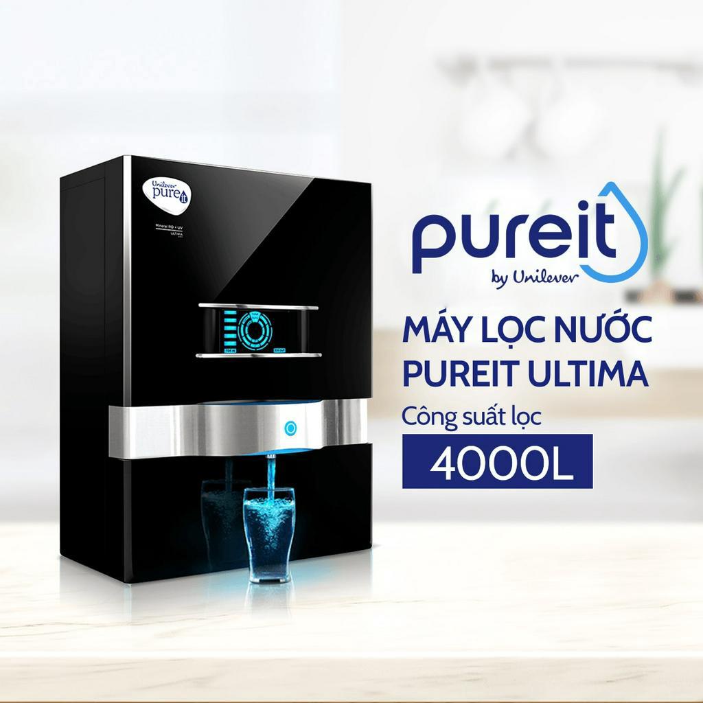 Máy lọc nước Unilever Pureit Ultima Black công suất 4000l - Bảo hành 12 tháng miễn phí lắp đặt toàn quốc