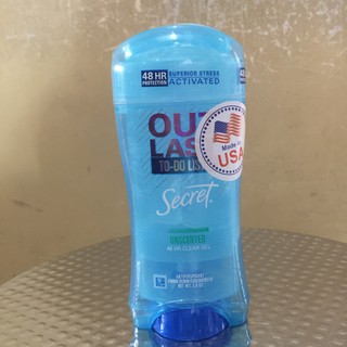 Lăn khử mùi Nữ Secret Outlast Xtend Unscented Clear Gel 73g Mẫu mới
