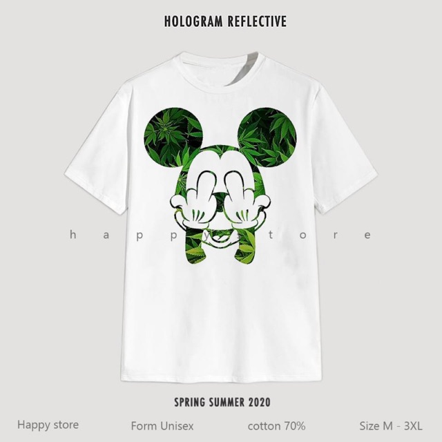 Áo thun Nam Nữ Chuột Mickey cần