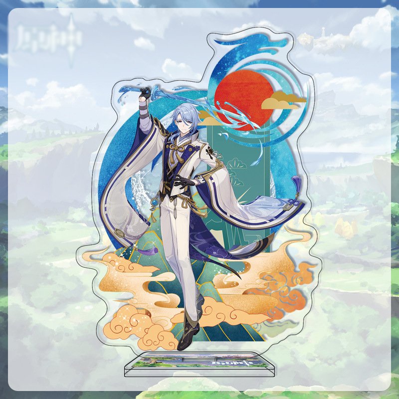 Mô hình standee nhân vật GENSHIN IMPACT ver NỀN CẢNH game anime chibi mica acrylic trưng bày