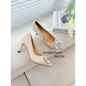 CAO GÓT NAGASHOES MŨI NHỌN ĐÍNH ĐÁ NHÂN TẠO 8P NAC223