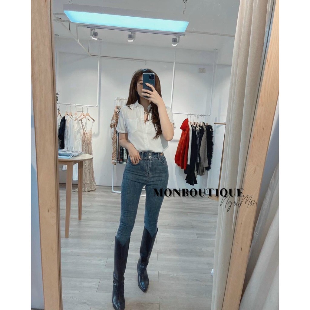 Áo sơ mi GU bạn gái nào mặc cũng xinh