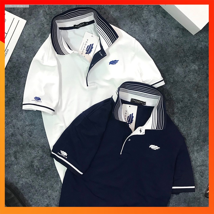 Áo Thun Nam 🌞FREESHIP – HÀNG CHẤT🌞 Cổ Bẻ Tay Ngắn Phối Sọc Bo, Thun Cá Sấu Poly Cao Cấp | BigBuy360 - bigbuy360.vn