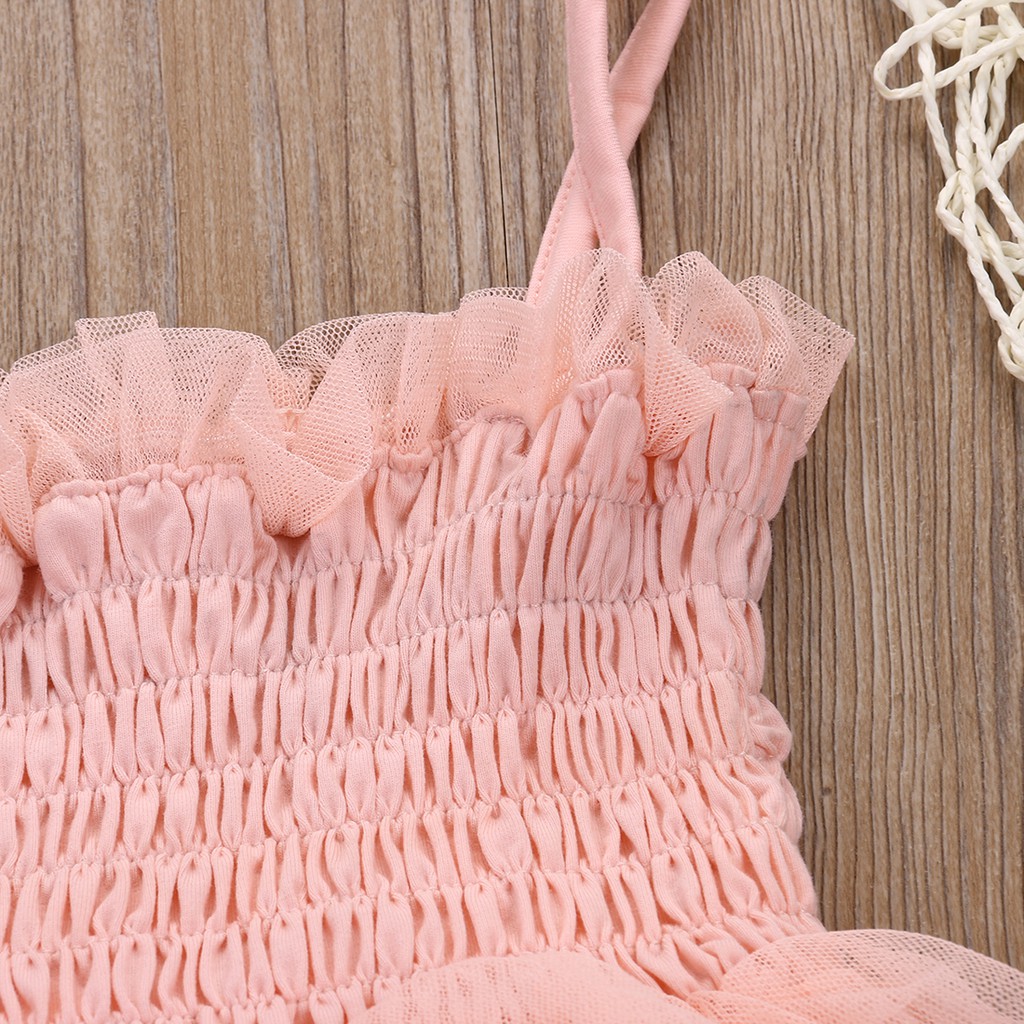 KSK-Cute Toddler Girls Kids Princess Summer Ruffle Bubble Party Tutu Dress Size
