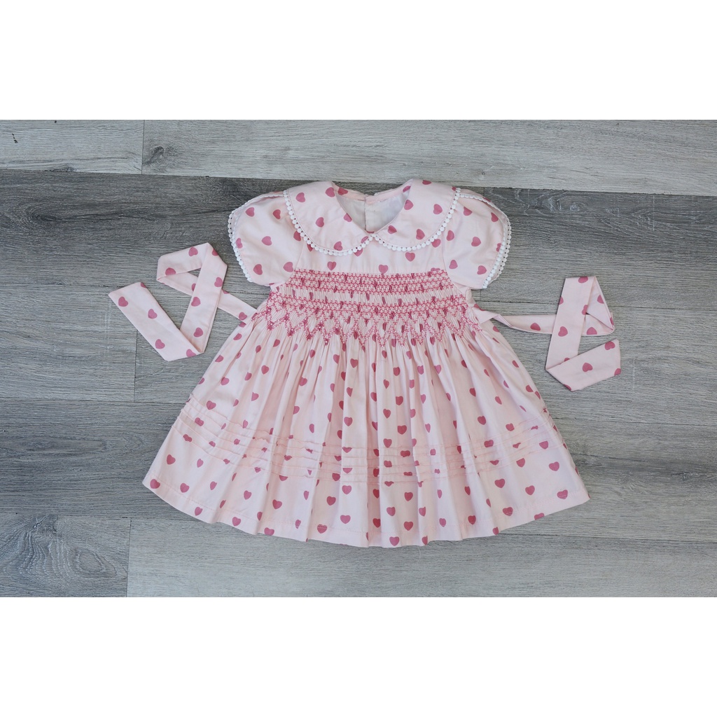 ĐẦM SMOCK TIM HỒNG