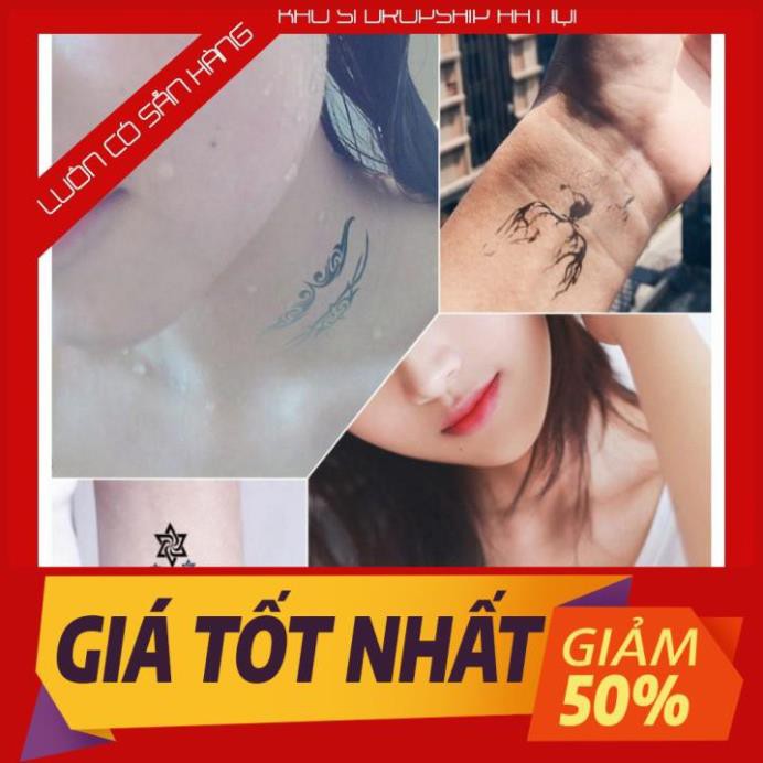 [FREE SHIP] Hình xăm mini nhỏ đẹp dán chân tay lưng tạm thời cho nam nữ xinh cute tattoo nghệ thuật  KSHN