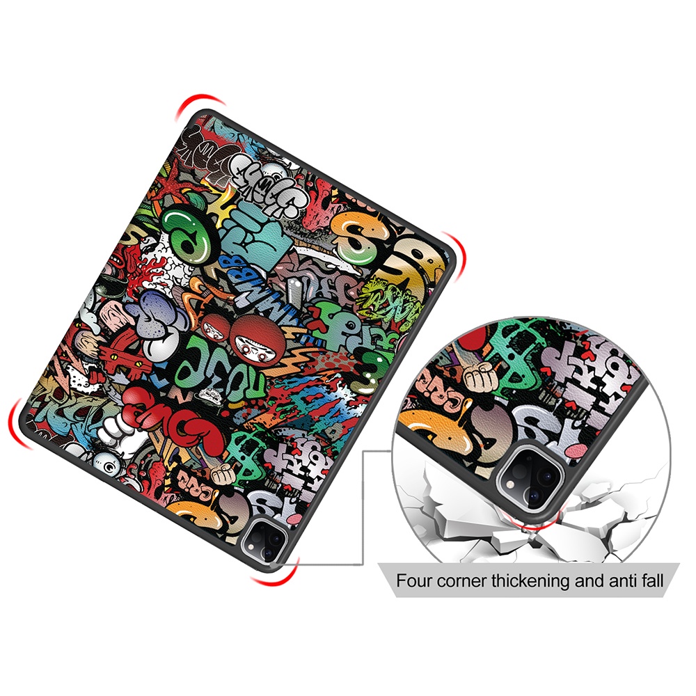 Ốp máy tính bảng có giá đỡ bút chì cho Pad Pro 2021 11 12.9 inch Pad Pro 2020 2018