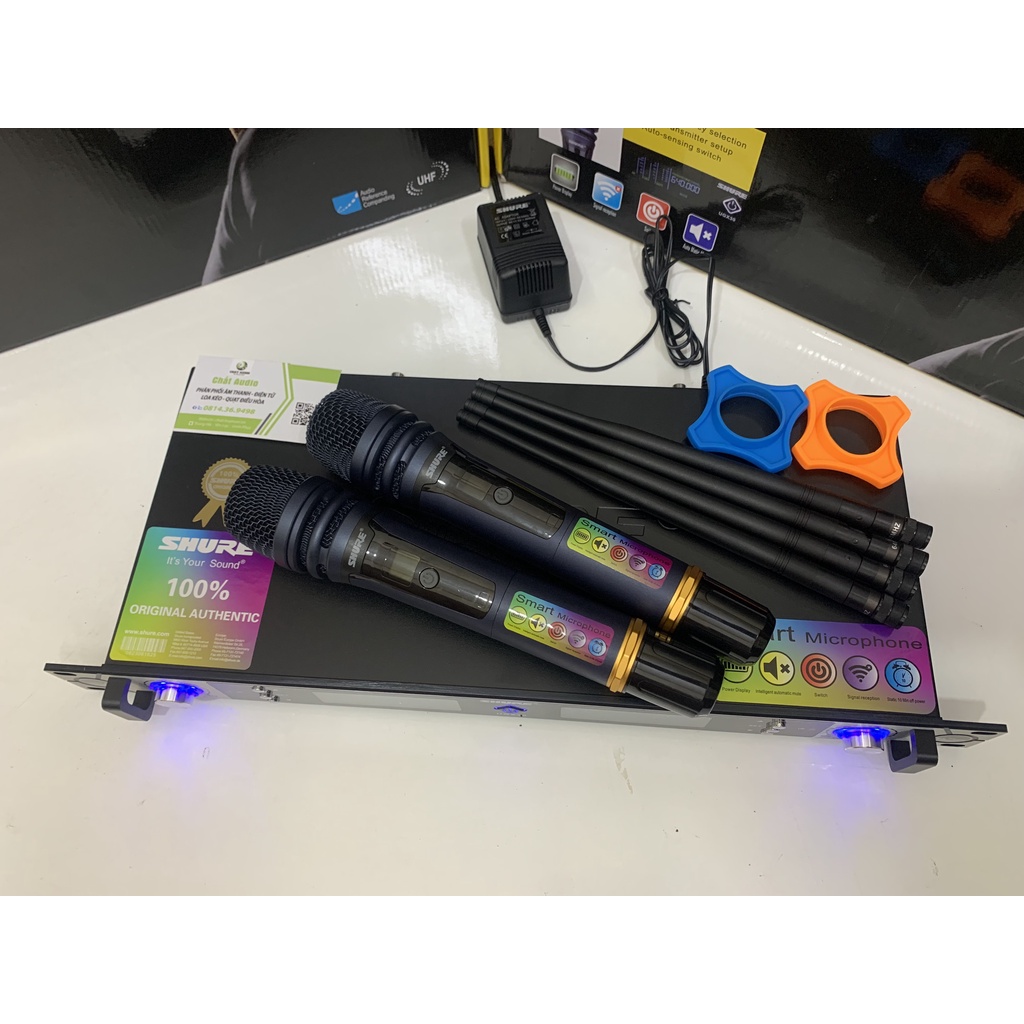 BỘ MICRO KHÔNG DÂY SHURE UGX30 - NEW 2022- 4 hộp sóng lớn, bảo hành 12 tháng.