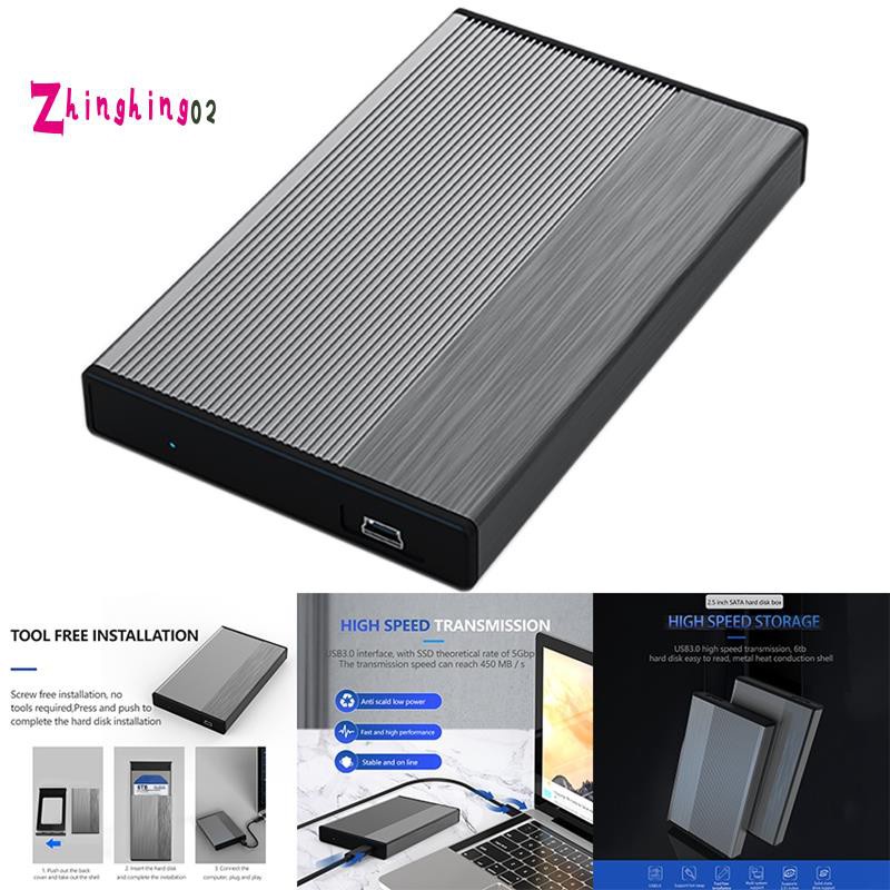 Hộp Ổ Cứng Ngoài 2.5 Inch Sata Sang Usb 3.0 Type C Bằng Nhôm Cho Notebook Desktop (Usb3.0)