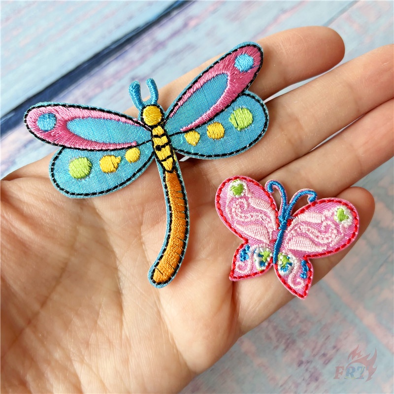 ♥ Sticker Ủi Thêu Hình Côn Trùng Hoạt Hình ♥ 1 Sticker Ủi Thêu Hình Khu Vườn