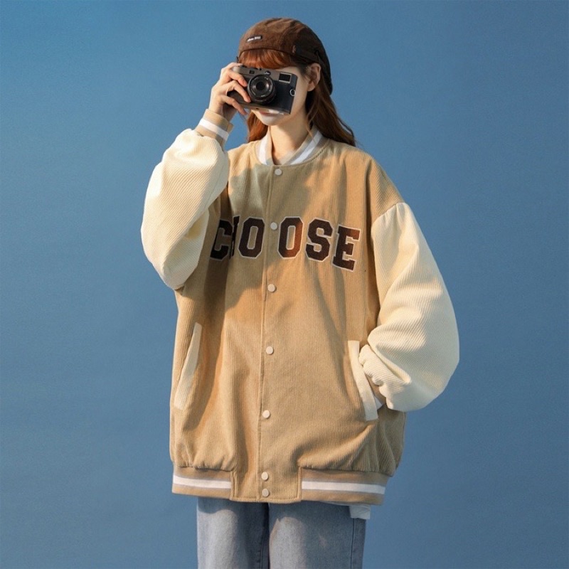 Áo Khoác Nhung Tăm 2 Lơp Thuê Đính Chữ C.H.O.O.S.E Unisex Nam, Nữ, Áo BomBer Bóng Chày Phong Cách Hàn Quốc-AKNHUNGCHOOSE