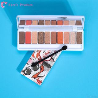 ✨_Coco Bảng phấn mắt trang điểm kháng nước lâu trôi Colorina 10 màu thời trang