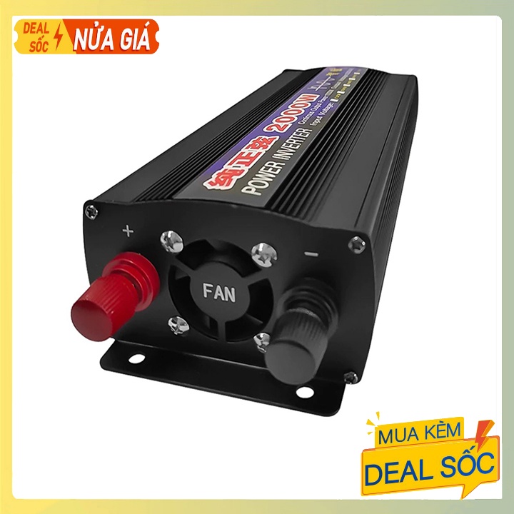 Máy kích điện 2000W Sin chuẩn, bộ đổi nguồn 12v lên 220v