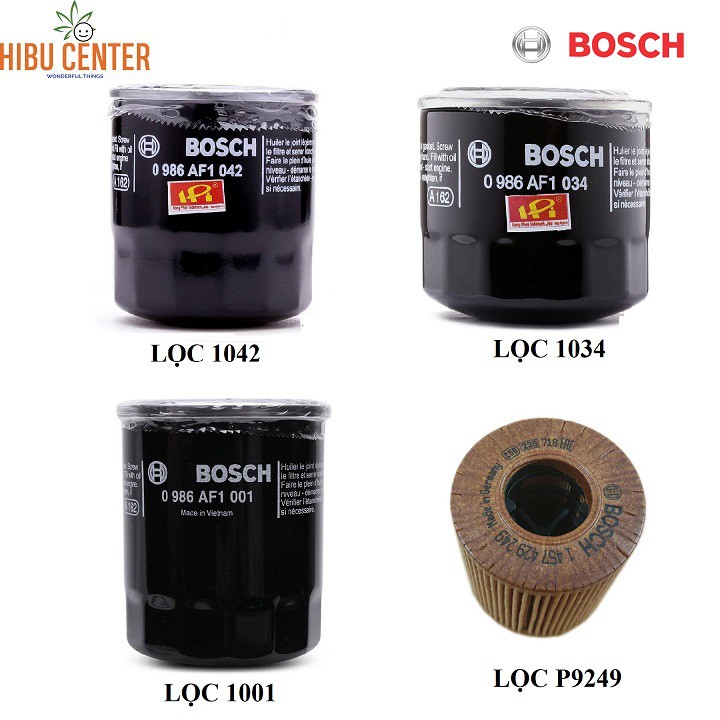 Lọc Nhớt Động Cơ BOSCH Cho Xe Toyota Honda Mitsubishi Nissan Kia Hyundai