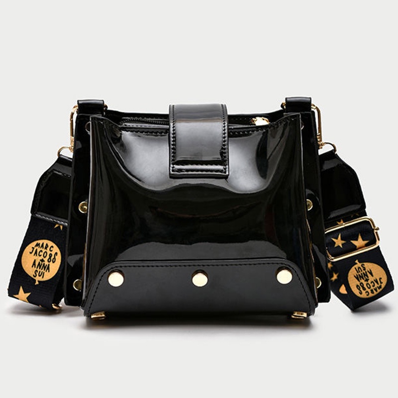 Túi Đeo Chéo Da Giả Đính Kim Sa Lấp Lánh Thời Trang Cho Nữ