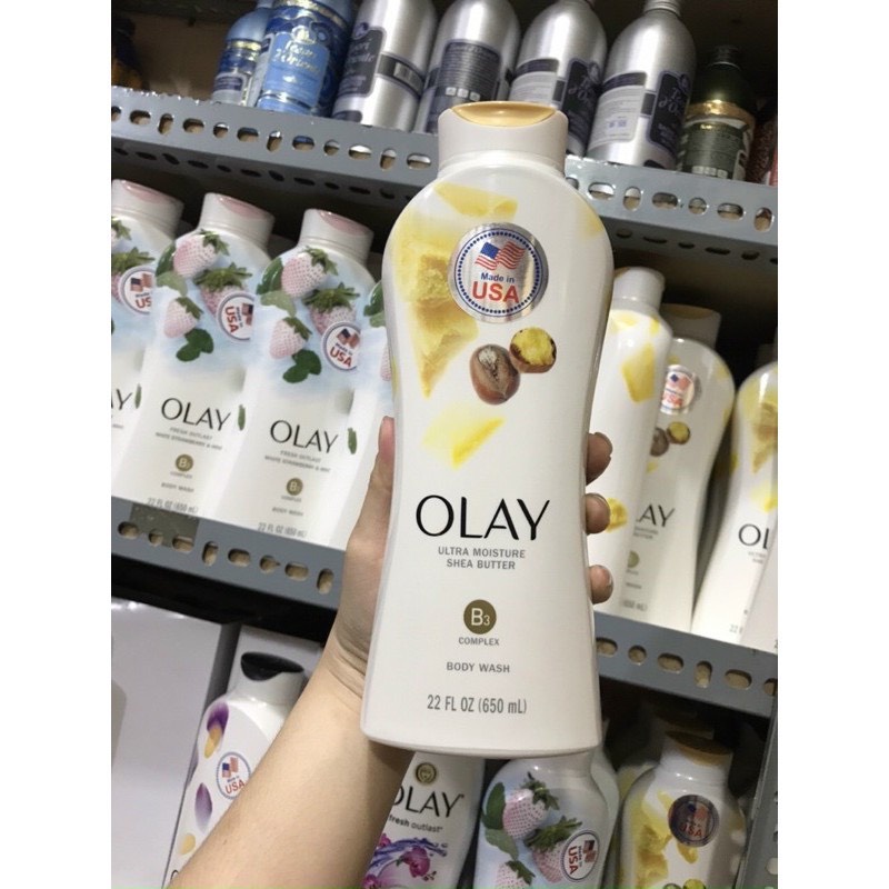 Sữa Tắm Dưỡng Thề OLAY Vàng 700ml✨ Bơ hạt Mỡ + vitamin B3