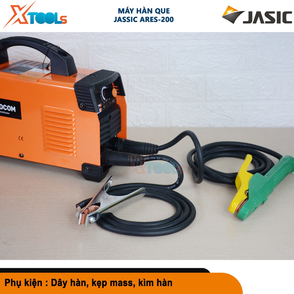 Máy hàn que Jasic ARES-200, máy hàn TIG quẹt, dòng hàn 10A - 200A, đường kính que 1.5mm - 5.0mm [CHÍNH HÃNG][XTOOLS]