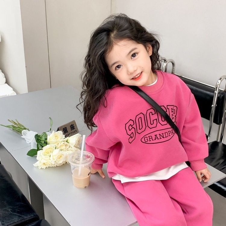 Set Áo Len Dài Tay Cổ Tròn + Quần ống rộng Thiết Kế Mới Thời Trang Dành Cho Mùa Thu Đông