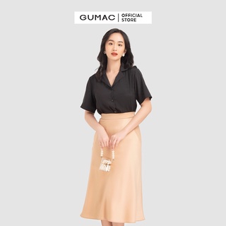 Váy lụa dây kéo sườn thời trang GUMAC VB12039