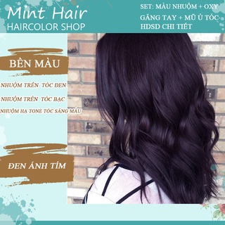 Thuốc Nhuộm Tóc Màu Đen Ánh Tím